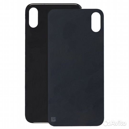 Задняя крышка для iPhone X черный (Ростест) (cтанд