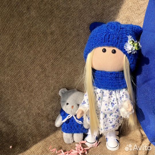 Кукла с мишкой для подарка