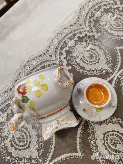 Самовар декоративный фарфор винтаж