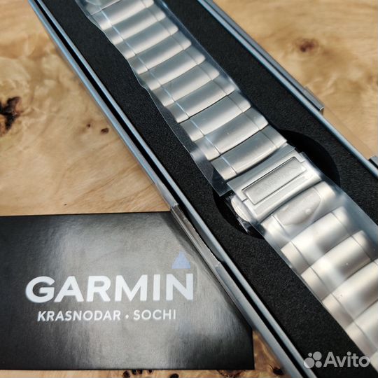 Браслет комби титан+силикон 22mm Garmin