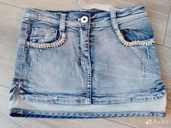 Джинсовые шорты для девочки 116
