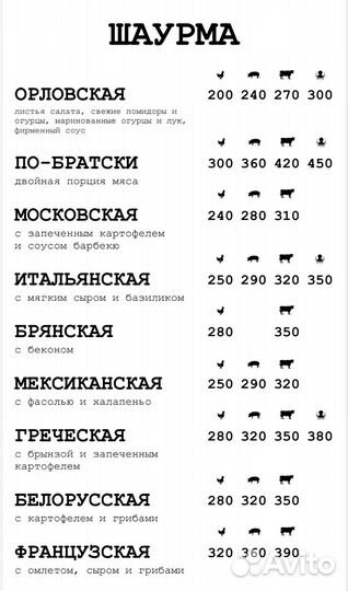 Пицца и шаурма с доставкой