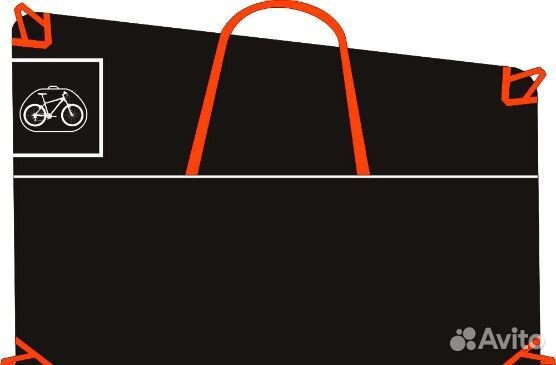 Чехол для велосипеда чёрный с оранжевым