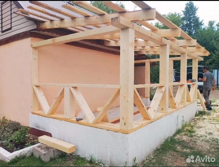 Строительство терраса веранда пристрой к дому