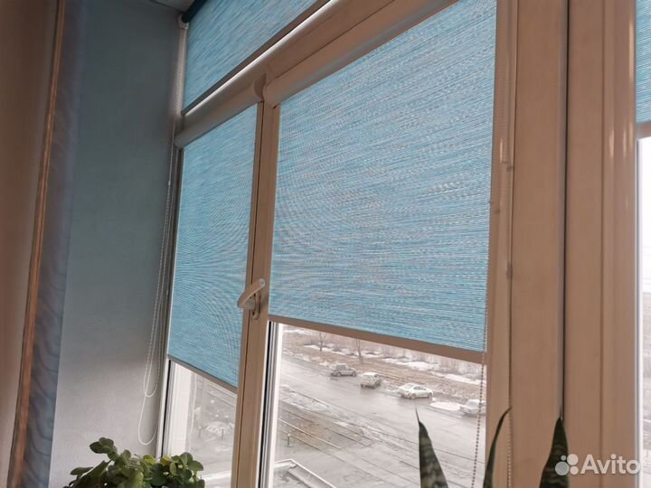 Рулонная штора - Ямайка голубой Уни13