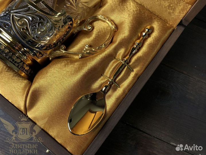 Кофейный набор с лазуритом