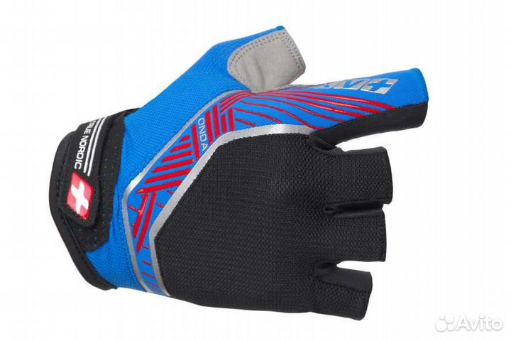 Перчатки KV+ onda, для лыжероллеров синие и черные