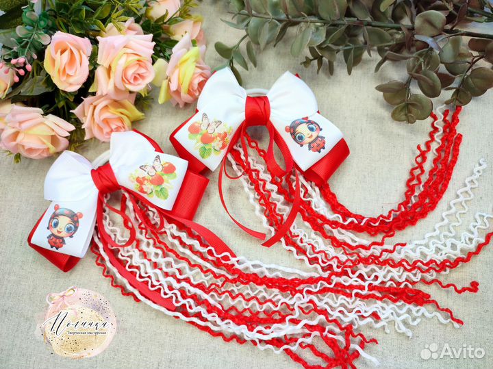 Бантики с косичками