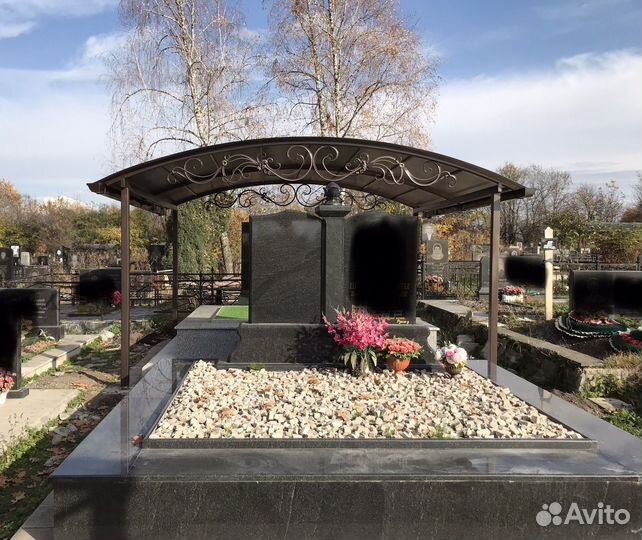 Навесы из поликарбоната на кладбище