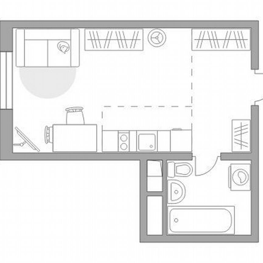 Квартира-студия, 23,7 м², 2/14 эт.