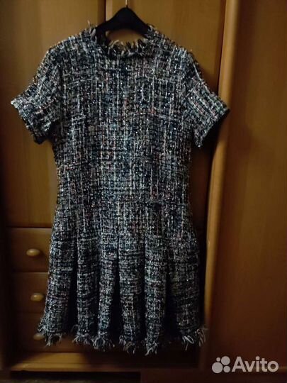 Платье ткань Шанель, платье на Новый год