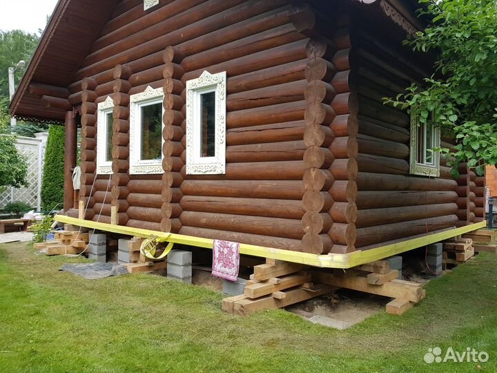 Подъем и перенос дома, ремонт фундамента