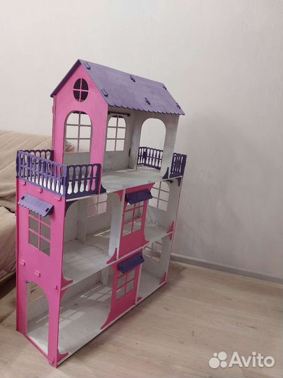 Домик кукольный из фанеры высотой 115 см