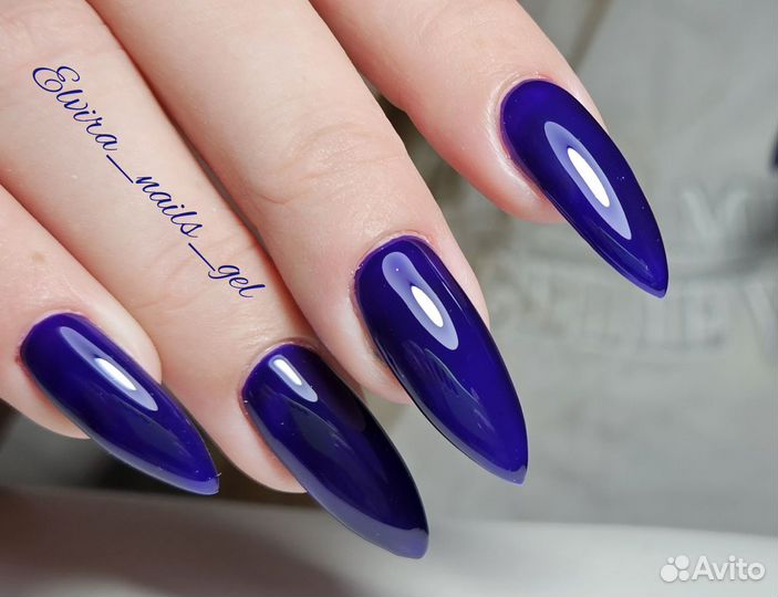 Маникюр гель лак наращивание модель