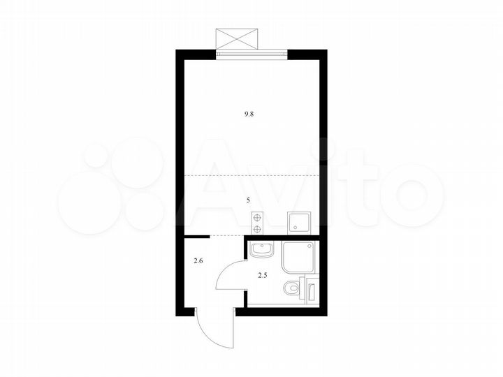 Квартира-студия, 19,9 м², 22/33 эт.