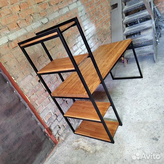 Стол со стеллажом лофт