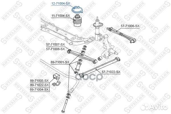 12-71004-SX опора амортизатора заднего Mazda 3