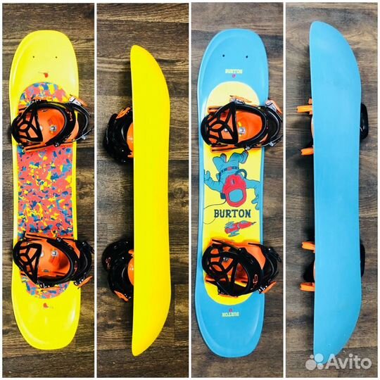 Детские сноуборды с креплениями 80-117
