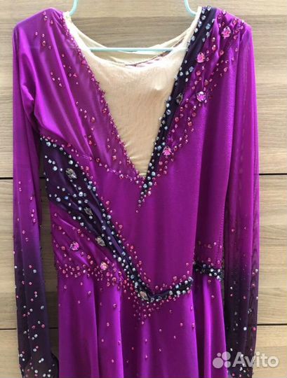 Платье для выступлений фигурное катание 140см