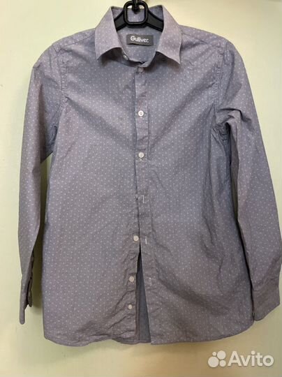 Рубашка синяя Gulliver 152-158 см мужская