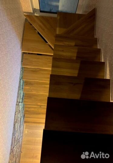 Облицовка ступеней породами дерева