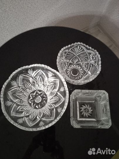 Хрустальная конфетница СССР