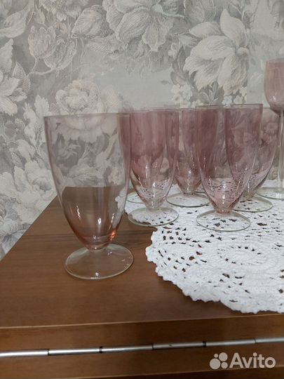 Фужеры бокалы цветное стекло сссрКалининский завод