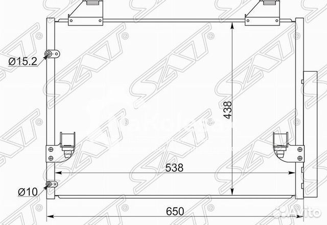 Радиатор кондиционера toyota hilux 2,5D 05