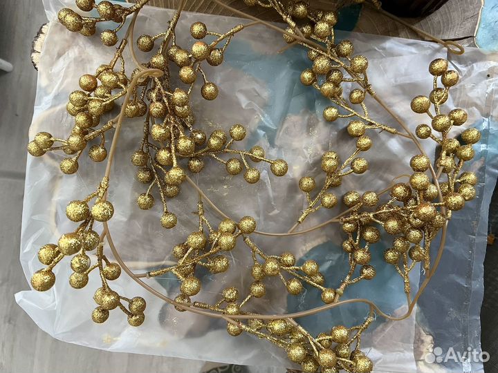 Гирлянда золотая новогодняя