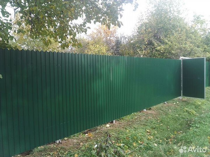 Забор из профнастила под ключ
