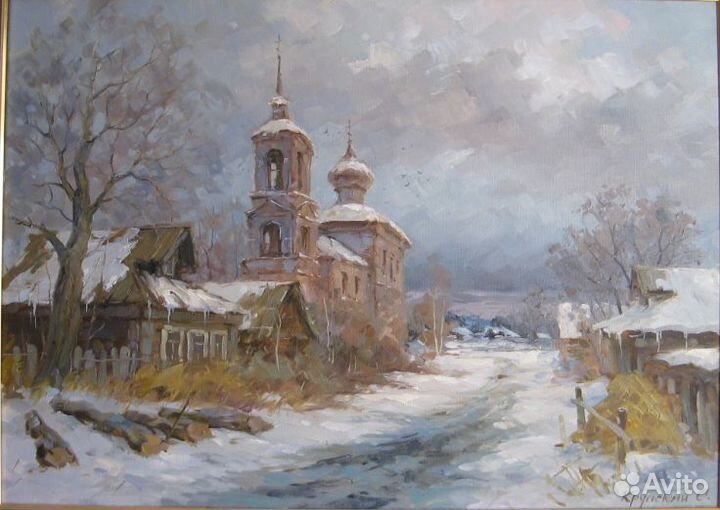 Большая авторская картина маслом на холсте 50х70