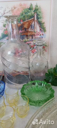 Стекло цветное и прозрачное СССР (винтаж)