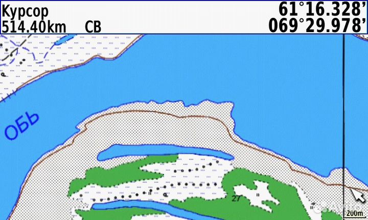 Карта OB river для навигатора Garmin Montana 610