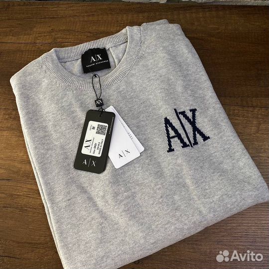 Джемпер armani exchange мужской серый