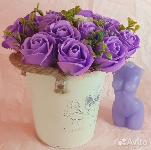 Букет из мыльных цветов