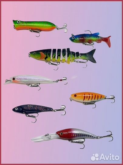 Воблеры и блесна 7 штук №2