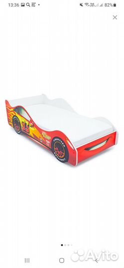 Детская кровать в виде машины