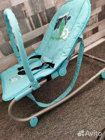 Шезлонг детский babyton качалка, переноска