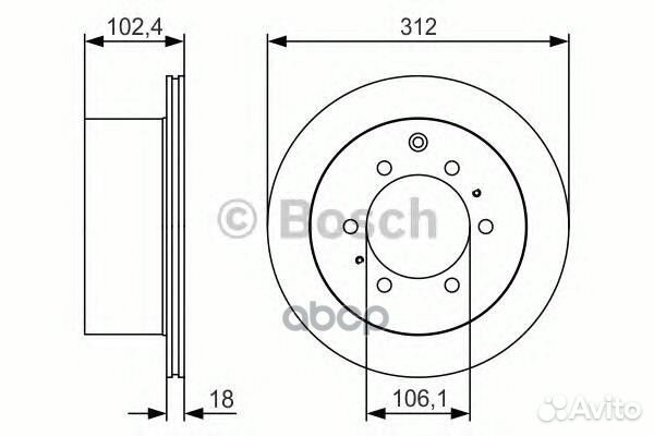 Диск тормозной задний 0986479r57 Bosch