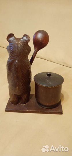 Медведь с ложкой деревянный