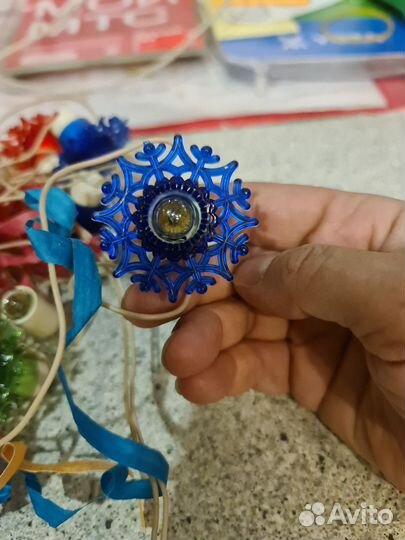 Елочная гирлянда СССР снежинки