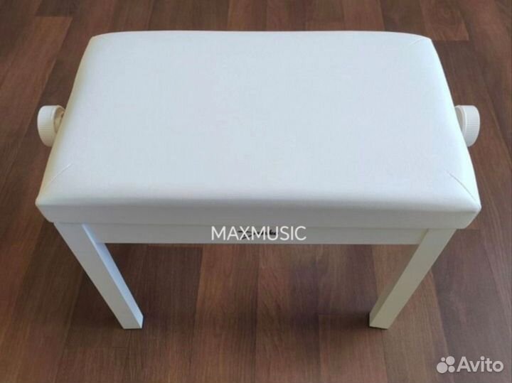 Банкетка для пианино белая матовая