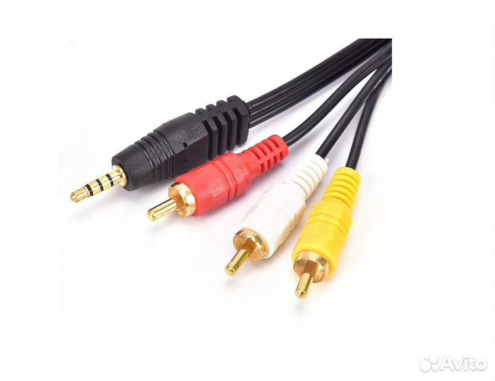 Кабель 3.5 Jack 4 pin - 3 RCA 1.5 метра