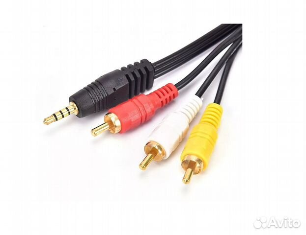Кабель 3.5 Jack 4 pin - 3 RCA 1.5 метра