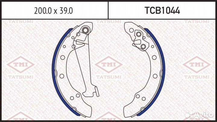 Колодки тормозные барабанные VW Golf/Polo 91- TMI