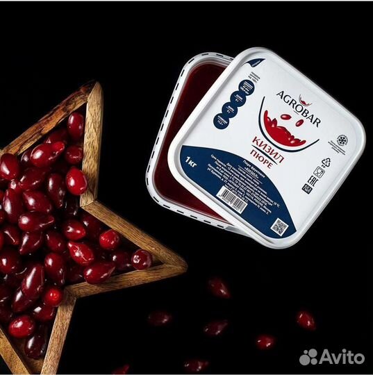 Замороженное пюре Кизил 1кг