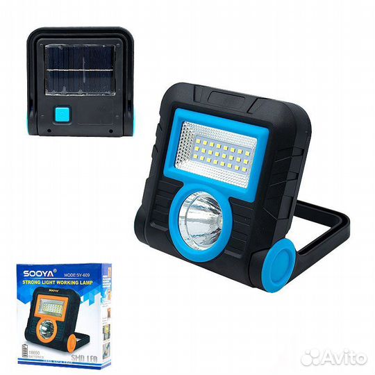 Фонарь аккумуляторный с солнечной батареей