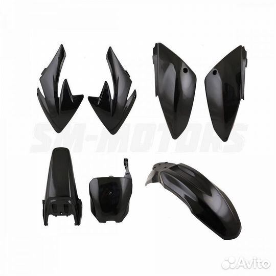 Компл. пластик CRF70 (белый/черный) новый, питбайк