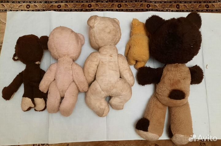 Мягкие игрушки медведи, собака, винтаж СССР