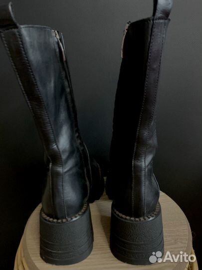 Полусапоги кожаные